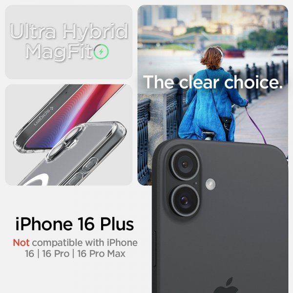 Spigen iPhone 16 Plus Cover Ultra Hybrid MagFit Hvid