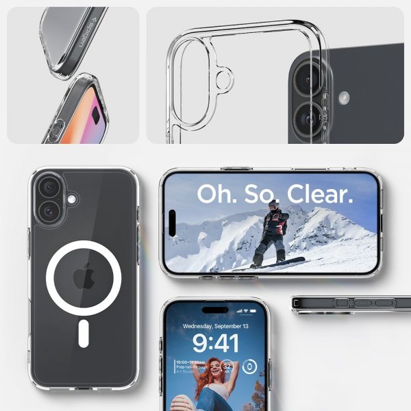Spigen iPhone 16 Plus Cover Ultra Hybrid MagFit Hvid