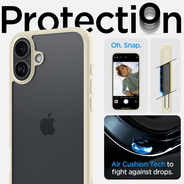 Spigen iPhone 16 Plus Cover Ultra Hybrid Mute Beige