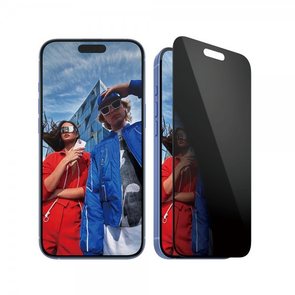 PanzerGlass iPhone 15 Plus/iPhone 16 Plus Skærmbeskyttelse Ultra-Wide Fit Privacy EasyAligner