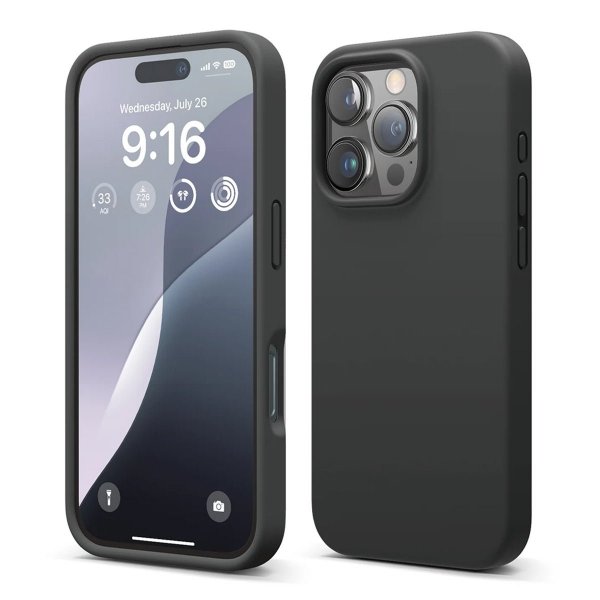 Rvelon iPhone 16 Pro Cover Silikone Sort
