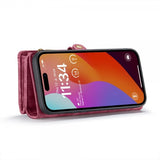 CaseMe iPhone 16 Pro Cover 008 Series Aftagelig Taske Rød