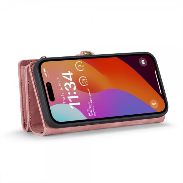 CaseMe iPhone 16 Pro Cover 008 Series Aftagelig skal Rosa