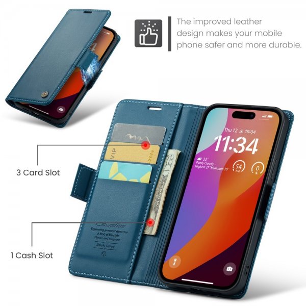 CaseMe iPhone 16 Pro Cover 023-serien Blå