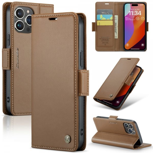 CaseMe iPhone 16 Pro Etui 023 Series Brun