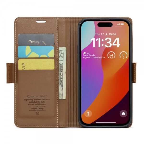 CaseMe iPhone 16 Pro Etui 023 Series Brun