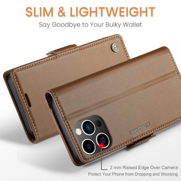 CaseMe iPhone 16 Pro Etui 023 Series Brun