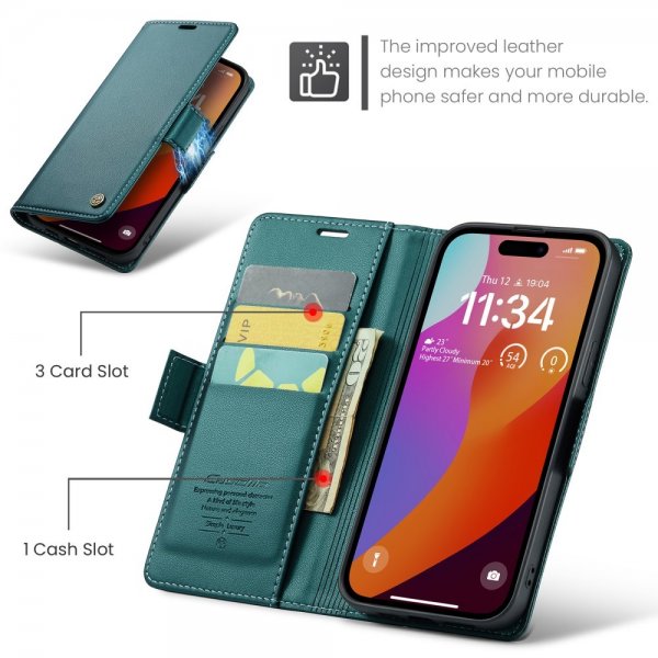 CaseMe iPhone 16 Pro Etui 023 Series Grøn