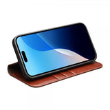 Qialino iPhone 16 Pro Cover Ægte Læder Brun