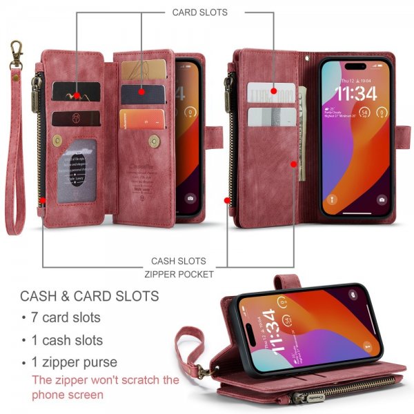 CaseMe iPhone 16 Pro Cover C30 Series Rød