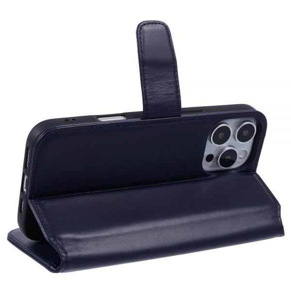 Nordic Covers iPhone 16 Pro Etui Essential Læder Heron Blue