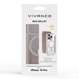 Vivanco iPhone 16 Pro Cover Mag Wallet Greige