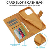 Lc.Imeeke iPhone 16 Pro Cover med Kortlomme og Stativfunktion Lysebrun