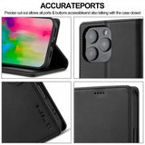 Lc.Imeeke iPhone 16 Pro Cover med Kortlomme Standerfunktion Sort