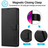 Lc.Imeeke iPhone 16 Pro Cover med Kortlomme Standerfunktion Sort