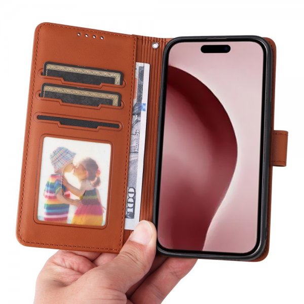 Betopnice iPhone 16 Pro Etui med Aftageligt Cover 005 Brun