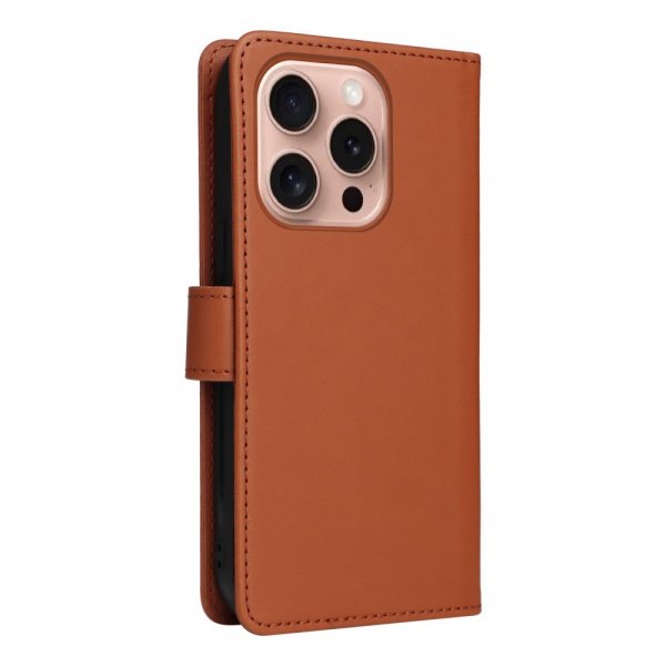 Betopnice iPhone 16 Pro Etui med Aftageligt Cover 005 Brun