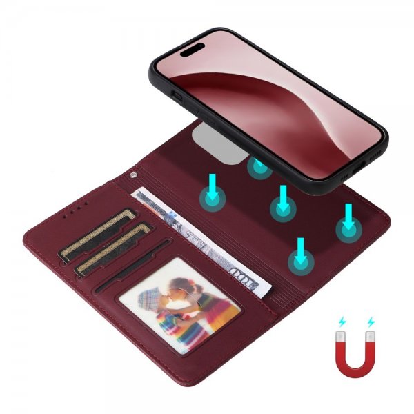 Betopnice iPhone 16 Pro Cover med Aftageligt Cover 005 Rød