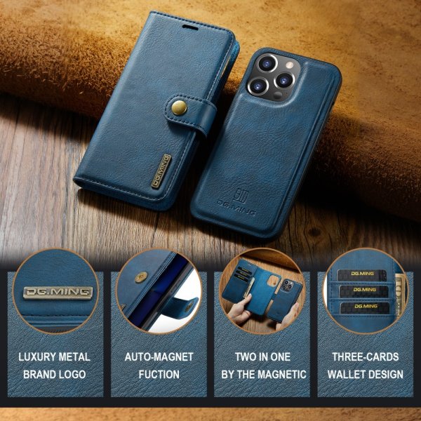 Dg.Ming iPhone 16 Pro Cover med Aftageligt Cover Blå
