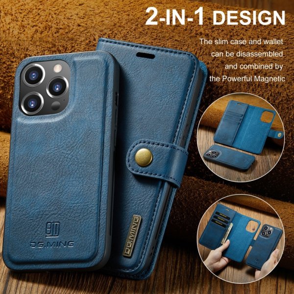 Dg.Ming iPhone 16 Pro Cover med Aftageligt Cover Blå