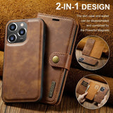 Dg.Ming iPhone 16 Pro Cover med Aftageligt Cover Brun