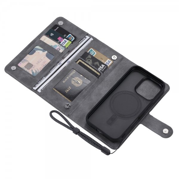 VILI iPhone 16 Pro Etui med Aftageligt Cover GV Series MagSafe Grå