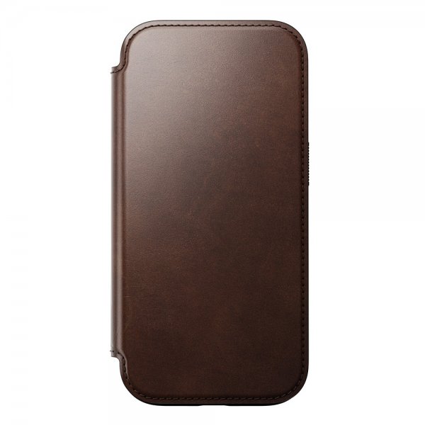 Nomad iPhone 16 Pro Cover Modern Læder Folio Horween Rustic Brown