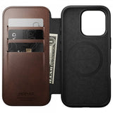Nomad iPhone 16 Pro Cover Modern Læder Folio Horween Rustic Brown