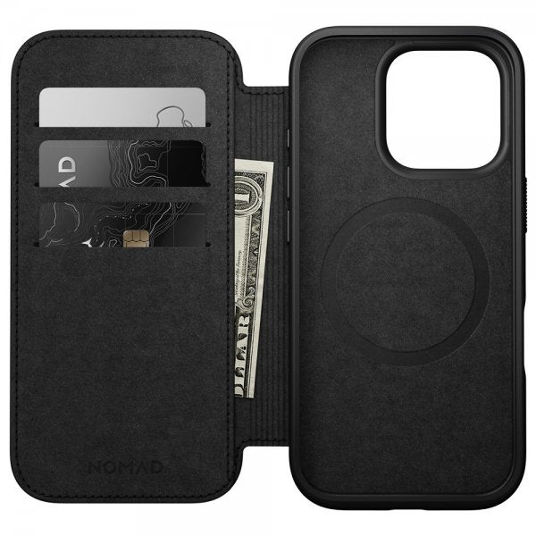Nomad iPhone 16 Pro Cover Modern Leather Folio Sort