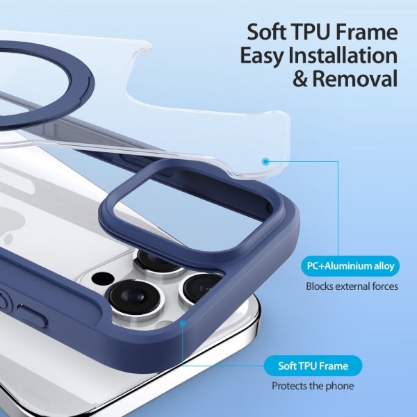 Dux Ducis iPhone 16 Pro Cover Skin X Pro Series Kickstand MagSafe Blå