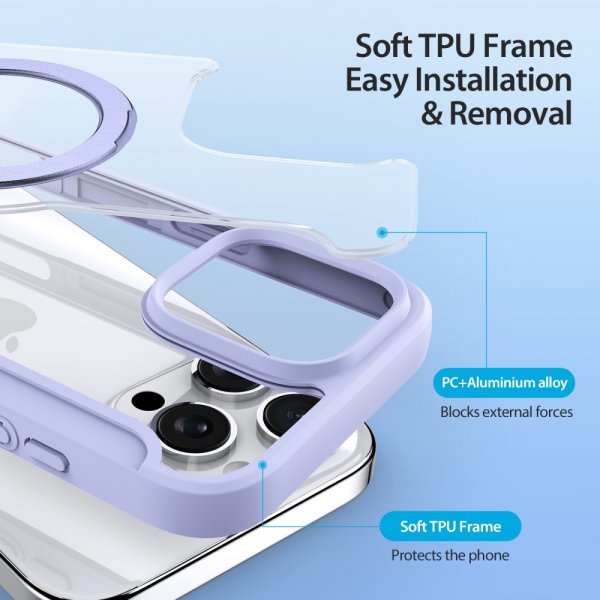 Dux Ducis iPhone 16 Pro Cover Skin X Pro Series Kickstand MagSafe Lilla