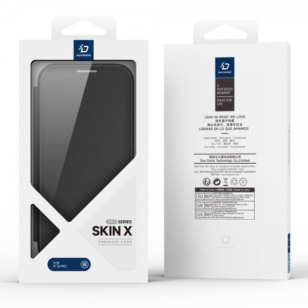 Dux Ducis iPhone 16 Pro Cover Skin X Pro Series Kickstand MagSafe Sort