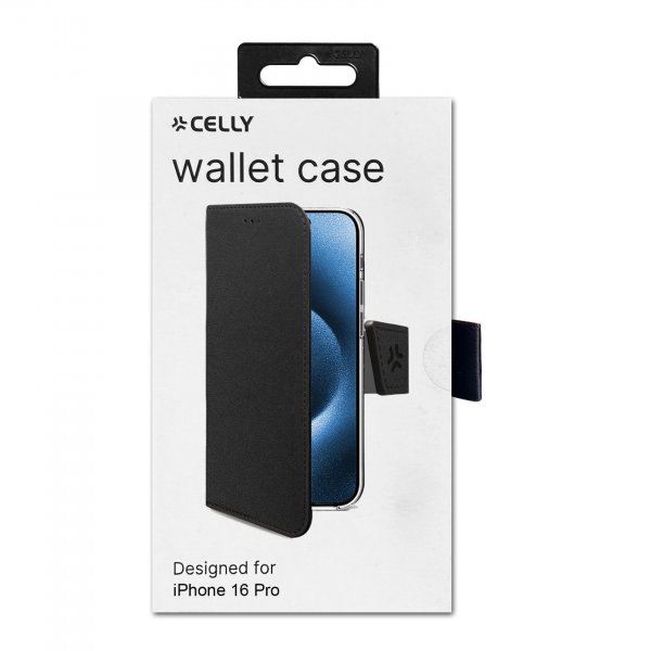 Celly iPhone 16 Pro Cover Wally Wallet Case Sort