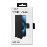 Celly iPhone 16 Pro Cover Wally Wallet Case Sort