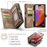 CaseMe iPhone 16 Pro Max Etui 008 Series Aftageligt Cover Brun
