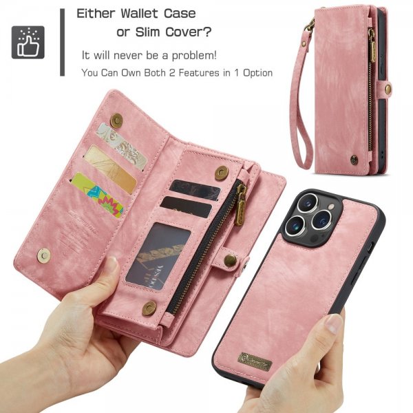 CaseMe iPhone 16 Pro Max Etui 008 Series Aftagelig Cover Rose