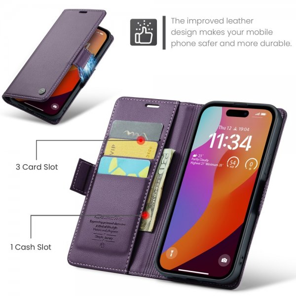 CaseMe iPhone 16 Pro Max Cover 023 Series Lilla