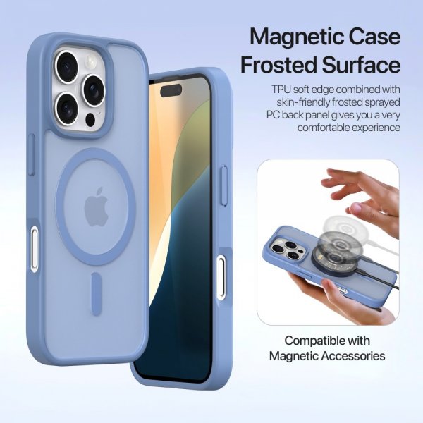 Dux Ducis iPhone 16 Pro Max Cover 2-i-1 Lawa Series MagSafe Blå