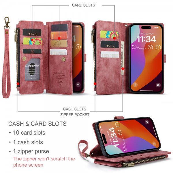 CaseMe iPhone 16 Pro Max Cover C30 Series Rød