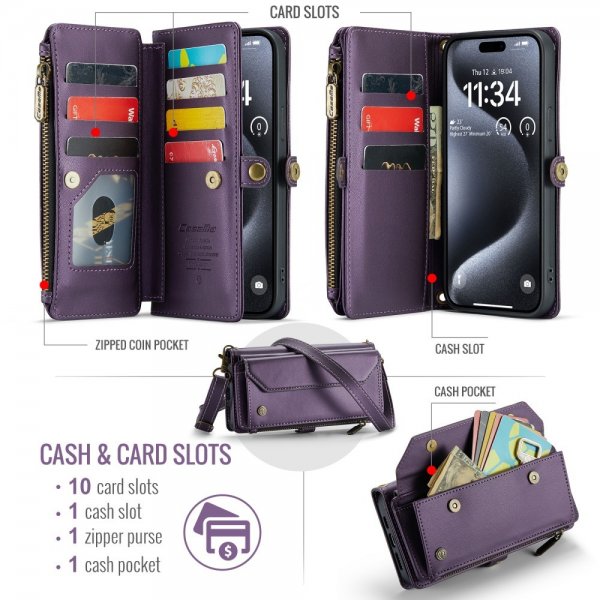 CaseMe iPhone 16 Pro Max Cover C36 Series Lilla