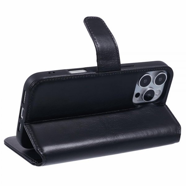 Nordic Covers iPhone 16 Pro Max Cover Essential Leather Raven Black