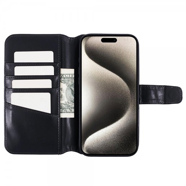 Nordic Covers iPhone 16 Pro Max Futteral MagLeather Raven Black