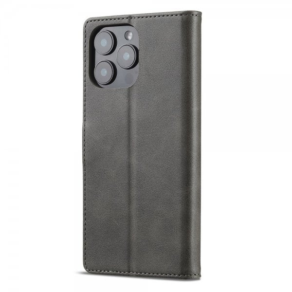 Lc.Imeeke iPhone 16 Pro Max Etui med kortlomme og standfunktion Grå
