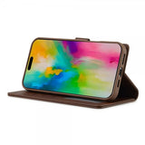 Lc.Imeeke iPhone 16 Pro Max Etui med Kortlomme Standerfunktion Mørkebrun