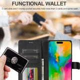 Lc.Imeeke iPhone 16 Pro Max Etui med Kortlomme Standfunktion Sort