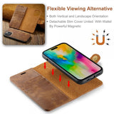 Dg.Ming iPhone 16 Pro Max Etui med Aftagelig Skal Brun
