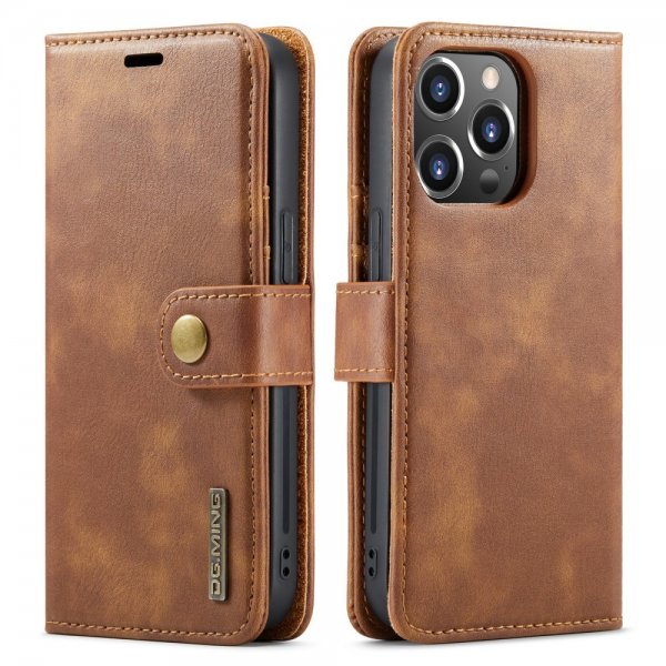 Dg.Ming iPhone 16 Pro Max Etui med Aftagelig Skal Brun