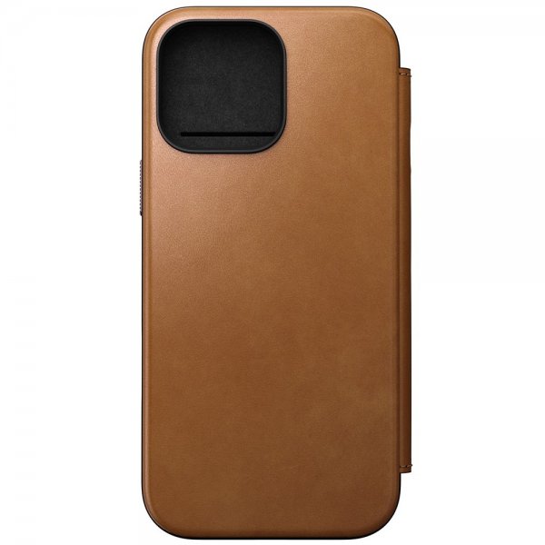 Nomad iPhone 16 Pro Max Cover Modern Leather Folio English Tan