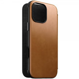 Nomad iPhone 16 Pro Max Cover Modern Leather Folio English Tan