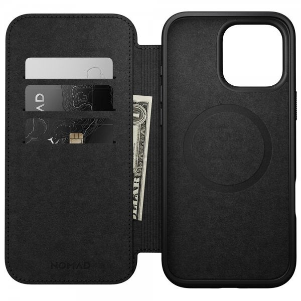 Nomad iPhone 16 Pro Max Cover Modern Leather Folio English Tan